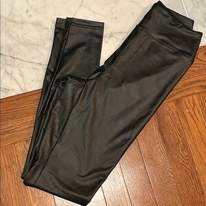 AE Offline Real Good High Rise Faux Leather Black Leggings